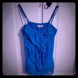 Blue top with blue lace on top